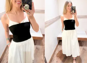 NWT Anthropologie Twofer Peekaboo Midi Dress. Size Small thumbnail 5