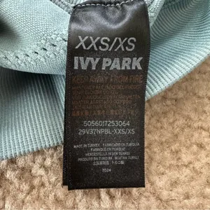 IVY PARK Light Blue Mesh Detail Athletic Athleisure Crop Top thumbnail 8