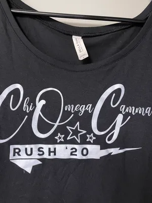 Chi Omega Gamma Rush Tee Size M thumbnail 3