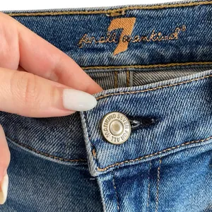 7 For All Mankind High Waist Ankle Skinny Jeans With Silver Shimmer Side Stripe thumbnail 4