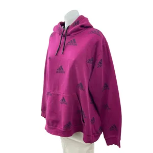 Adidas Badge of Sport Logo Long Sleeve Activewear Hoodie Sweatshirt Top Sz L/XL thumbnail 2