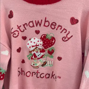 Pink Strawberry Shortcake Sweater Size M thumbnail 3