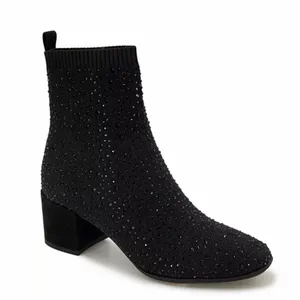 Kenneth Cole Reaction Renee Chelsea Jewel Booties in Black Knit, Size 5 NEW thumbnail 3