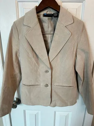 Relativity tan suede/leather jacket size small thumbnail 1
