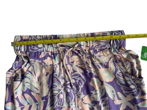 Rip Curl NWT Palm Party Shorts Sz S Purple Tropical Print EcoVero Boho Summer thumbnail 9