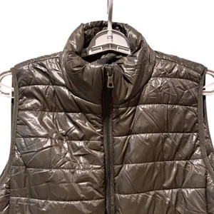 ACTIVE USA Womens Puffer Vest‎ XLarge Olive Green Zip Up Lightweight Casual thumbnail 2