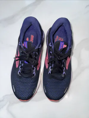 Brooks Women's Running Sneakers - Navy with Pink & Purple Accents thumbnail 5