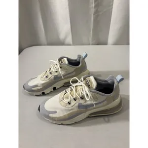 Nike Air‎ Max 270 React CT1287-100 White Fossil Running Shoes Sneakers Women 8.5 thumbnail 3
