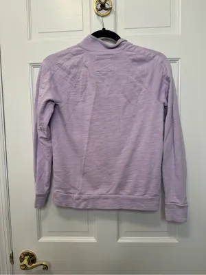 Lilly Pulitzer Lavender Half Zip Pullover Sweatshirt Gold Zipper Cotton Size XXS thumbnail 4