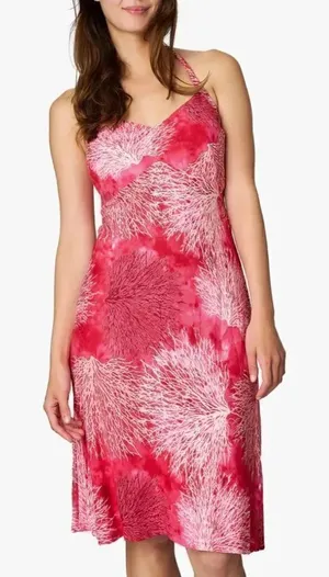 Hilo Hattie Coral Dress with Tie Back Coral Print Coral L thumbnail 1