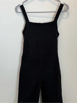 Beyond Yoga Spacedye Hit The Scene Jumpsuit Darkest Night Black Gray Small Bra thumbnail 5