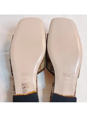 GUCCI Jolie GG logo supermen floral tiger embroidered leather slides sandals thumbnail 5