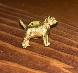 Gold Dog Lapel Pin thumbnail 1