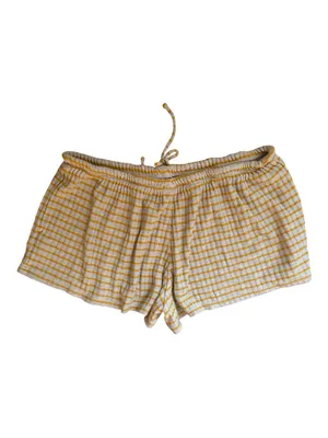 Old Navy Vintage Y2K Yellow Striped Knit Pajama Shorts Medium beach resortwear thumbnail 2