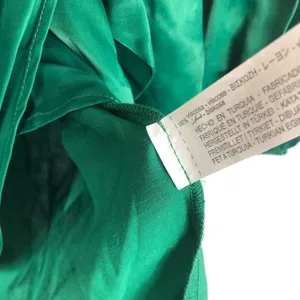 Zara Green Satin Mock Neck Faux Wrap Mini Dress Small Long Sleeve 1165/259 thumbnail 7