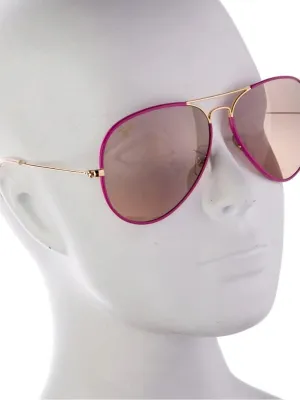 Ray Ban Aviator Full Color Pink & Gold 58mm thumbnail 1