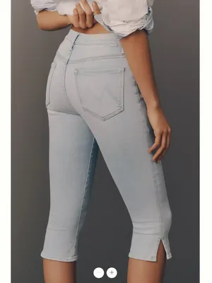 MOTHER Stunner Zip Bunny Mid-Rise Pedal Pusher Jeans thumbnail 4