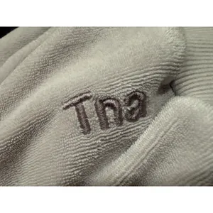 Aritzia Tna Towel Terry Boyfriend‎ Zip Hoodie Mauve Grey Oversized Medium 98376 thumbnail 5