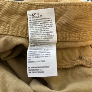 American Eagle Y2K High Waist Boho Gathered Mini Skirt Tan Soft Corduroy‎ Sz 6 thumbnail 4
