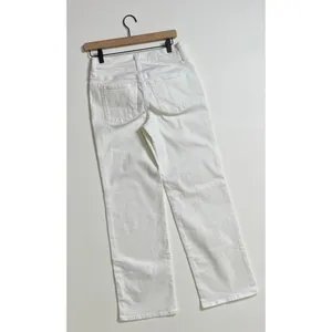 NWT!! J. CREW Lower Rise‎ Full Length Slim Wide Jeans Solid White Retro Size 24 thumbnail 8
