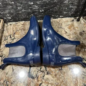 Ralph Lauren Pull on Rain Boot Blue Metallic Muck Boots Womens Sz 6 thumbnail 7