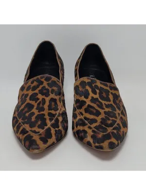 Sole Society Marty Leopard Animal Print Loafers Heel Pointed Vamp Shoes Size 8M thumbnail 6