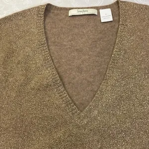 Neiman Marcus cashmere collection women blouse L thumbnail 11
