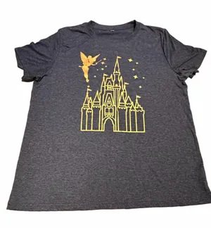 Tinkerbell and Cinderella Castle Disney Women’s t-shirt thumbnail 1