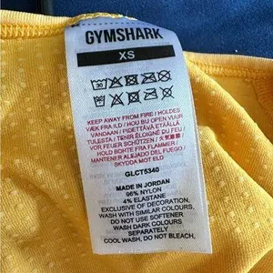 Gym Shark Long Sleeve Cropped Activewear Top - Women's Size XSmall Yellow thumbnail 5