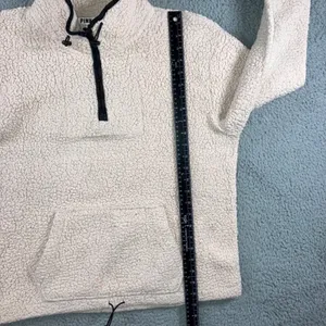 Victoria's Secret‎ Pink Sherpa Pullover Women Medium 1/4 Zip Fleece Mock Meck thumbnail 5