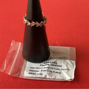 Bomb Party RBP5903 “Feeling Carefree” Cubic Zirconia on Rose Gold Sz 7 Ring NWT thumbnail 3