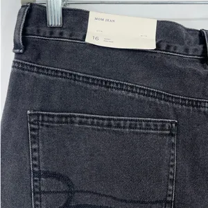 American Eagle Mom Jeans 16S Y2K Grunge Street Black Baggy Highrise Tapered NWT thumbnail 8