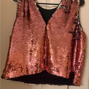 New York & Company Rose Gold Sequin sleeveless with silver sequin undertones Top thumbnail 8