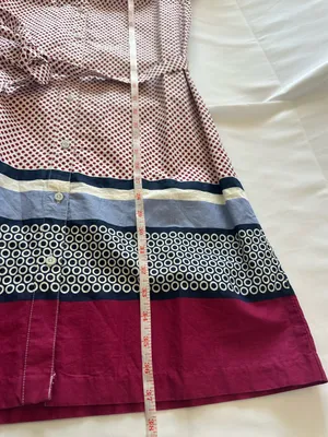 TOMMY HILFIGER Polka Dot Printed Long Sleeve Collared Shirt Dress Size Medium thumbnail 4