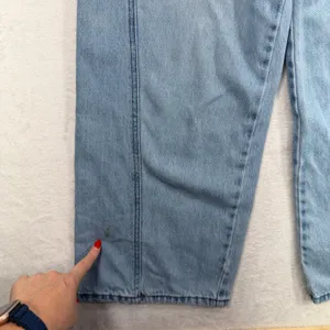 Future Collective 4 Jeans Wide Leg Slouchy High Rise Front Seam Light Wash Blue thumbnail 5