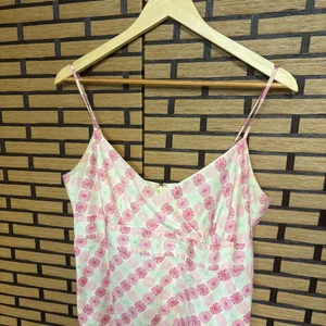 J. Crew Pink‎ And White Floral Cotton Dress Size 12 thumbnail 3