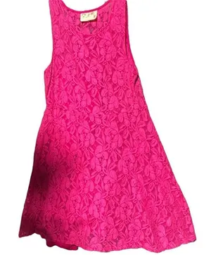 Free People Pink Lace Maxi‎ Dress thumbnail 1