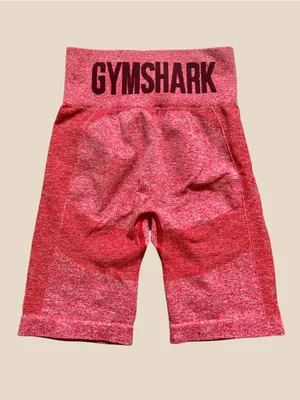 Gymshark Flex Cycling Shorts in Red Marl/Claret thumbnail 5