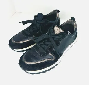 Paul Green Weaver Black Leather Sneaker Comfort Trainer US 9 UK 6.5 thumbnail 1