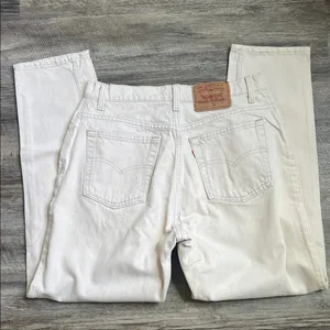 Vtg 1993 Levi’s Women’s Oat Colored High Waist Straight Leg Denim Fall‎ Sz 14 ◼️ thumbnail 2