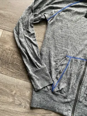 Nike Air Force Falcons Gray Full Zip Hoodie Womens Sz Large Football Military thumbnail 4
