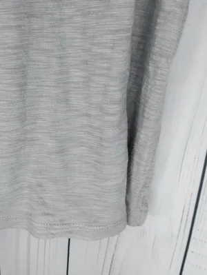 T.La Light Gray Short Sleeve Swing Casual Minimalist Athleisure Tee Tunic thumbnail 3