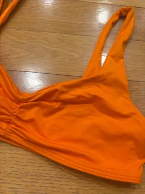Frankie's Bikinis Orange Wireless Swim Bralette thumbnail 2