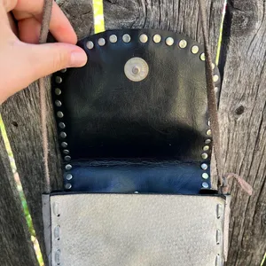 Vintage Western Leather Fringe Crossbody Bag thumbnail 6