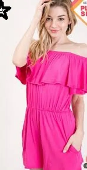 AMANDA UPRICHARD | M | Romper Shorts Outfit Off Shoulder Ruffle 100% Silk Women thumbnail 1