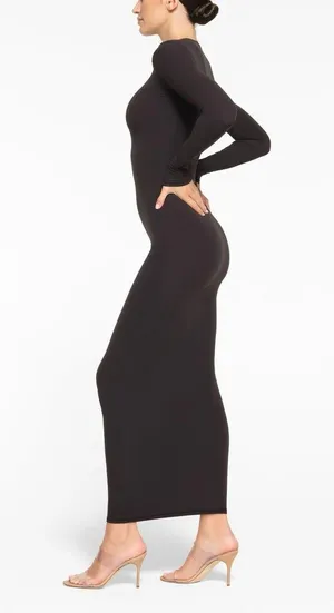 SKIMS Fits Everybody Crew Neck Long Sleeve Dress thumbnail 2