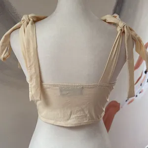Cider bandeau.  Size Small. Zip closure on side. Straps tie into bows. thumbnail 3