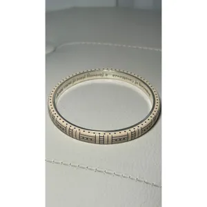 Brighton Bangle Bracelet Casablanca OS Cream Silver Dreaming of Casablanca Quote thumbnail 3