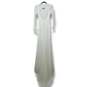 NEW Lulus Luxe Bridal Eloquent Endearment White Backless Maxi Wedding Dress thumbnail 7
