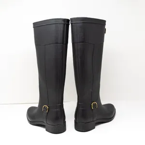 NEW Hunter Belsize Waterproof Knee High Gold Logo Rubber Rain Boots Shoes Black thumbnail 3